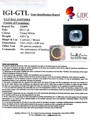 4.48 Ratti Natural White Sapphire with Govt Lab Certificate - (6771)